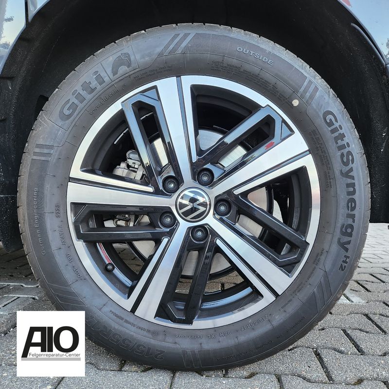 LF1 Original VW Felge 2K7601025C - COLOMBO 5-Doppelspeichen-Design Schwarz HGG - Caddy 5 Typ SB 2020-
