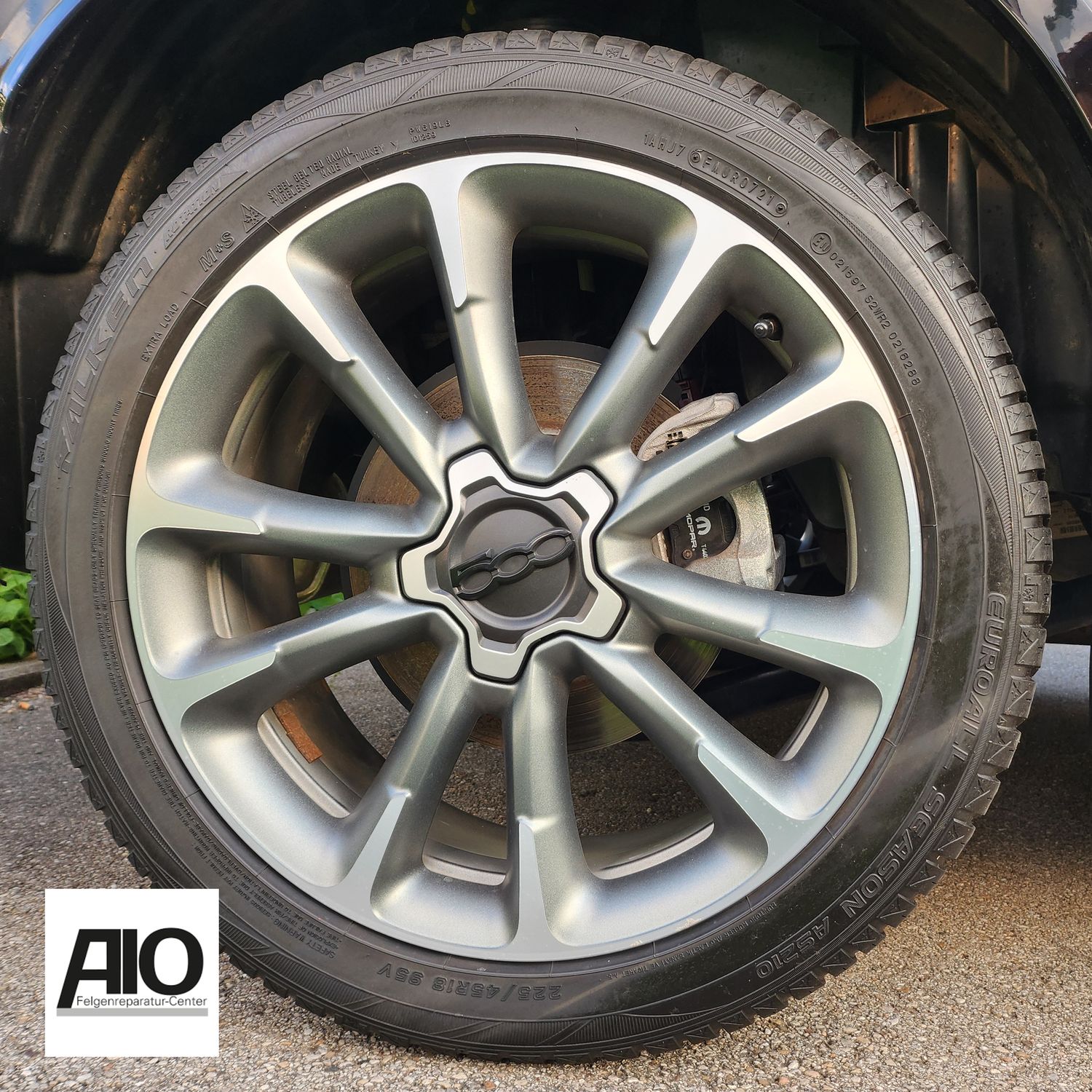 LF1 Original FIAT Felge 735711515 – 10-Speiche Grau Matt HGG – 500X