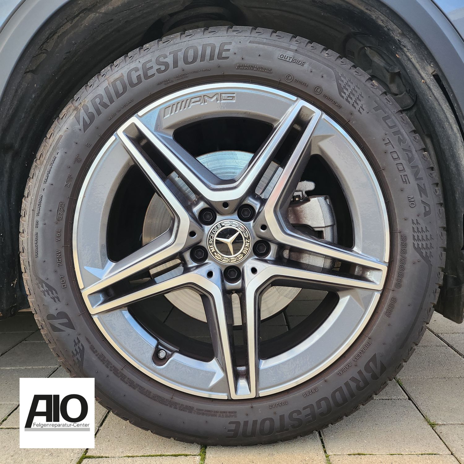 LF1 + LACK Original Mercedes Benz Felge A2474011500 – 5-Doppelspeichen-Rad Grau HGG – GLA Typ H247 / GLB Typ X247