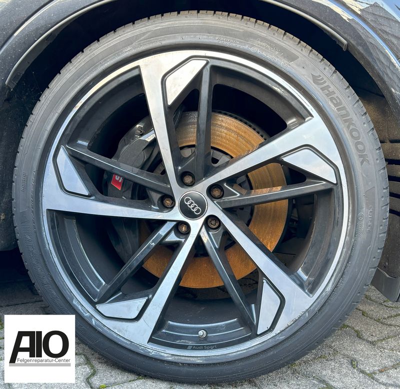 LF1 Original Audi Felge 4M0601025CN - 5 Arm Trapezoid Design Schwarz HGG - Q7 Typ 4M 2015-