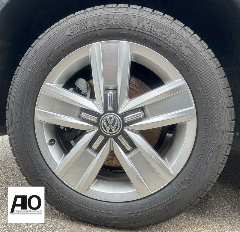 LF1 Original VW Felge 7E0601025M – DEVONPORT 5-Speiche Silber – T6