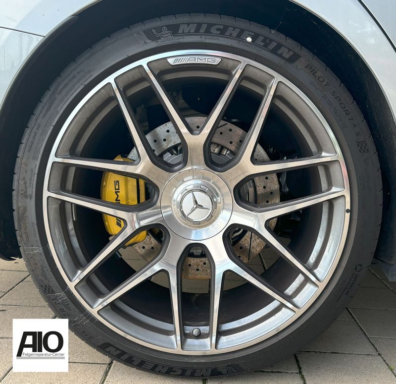 LF1 Original Mercedes Benz Felge A2904010800 – AMG Kreuzspeichen Rad Grau Poliert VA –  AMG GT 290
