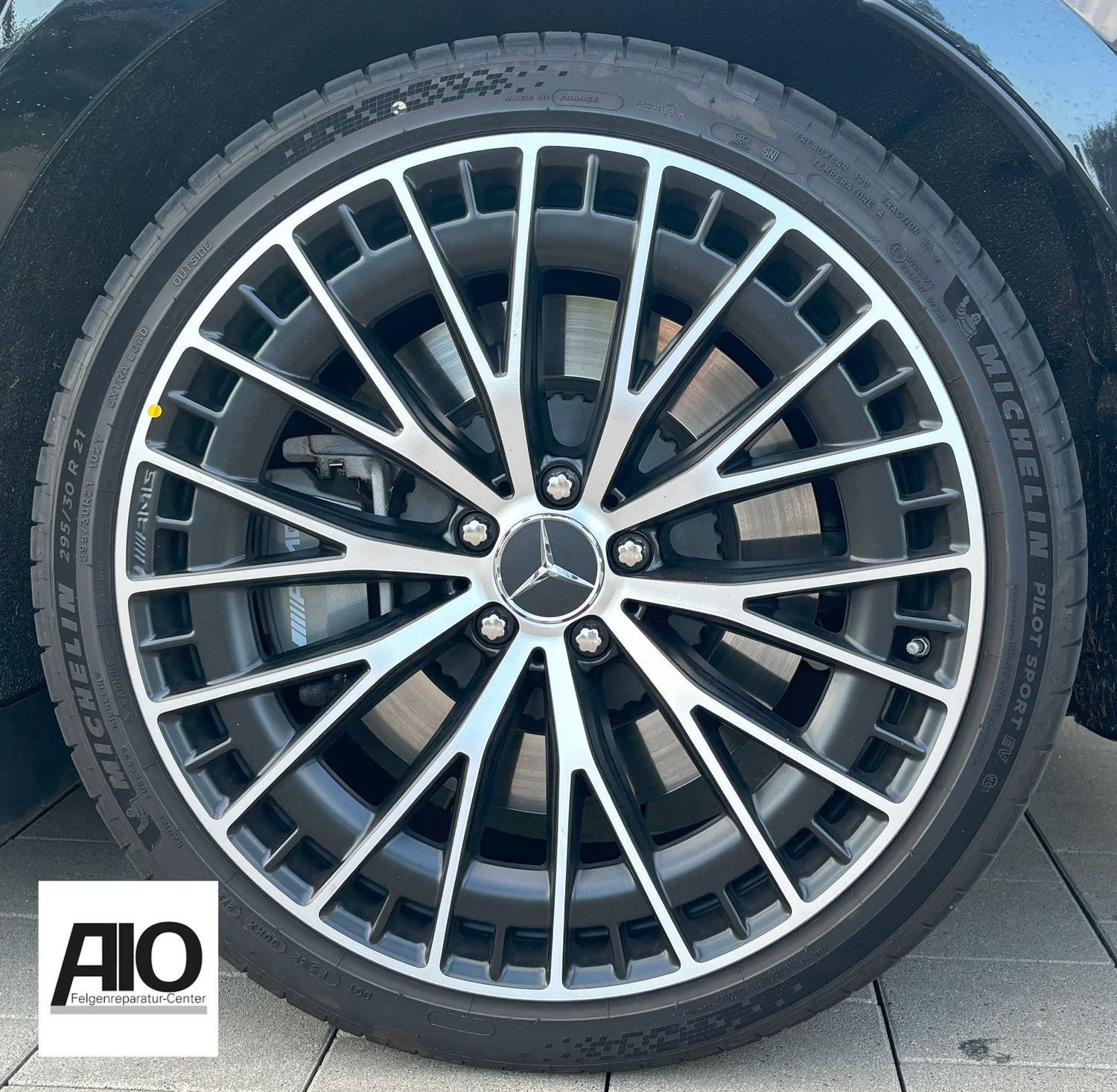 LF1 Original Mercedes Benz Felge A2954013000 – Vielspeichen-Rad Schwarz Matt HGG HA – EQE V295 