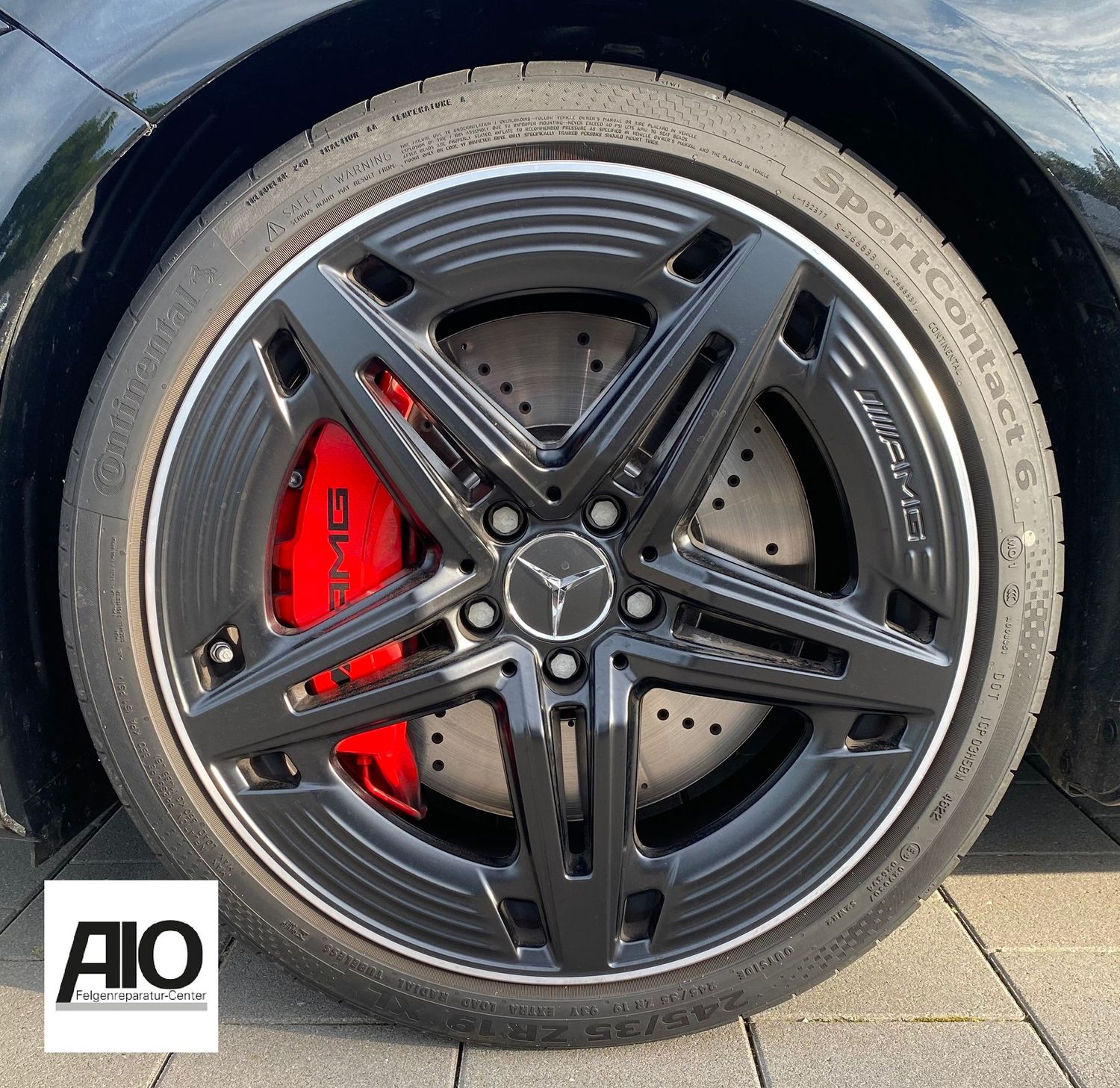 LF1 Original Mercedes Benz Felge A1184010600 – 5-Doppelspeichen Schwarz Matt HGG Horn – CLA 35 AMG Coupé C118 