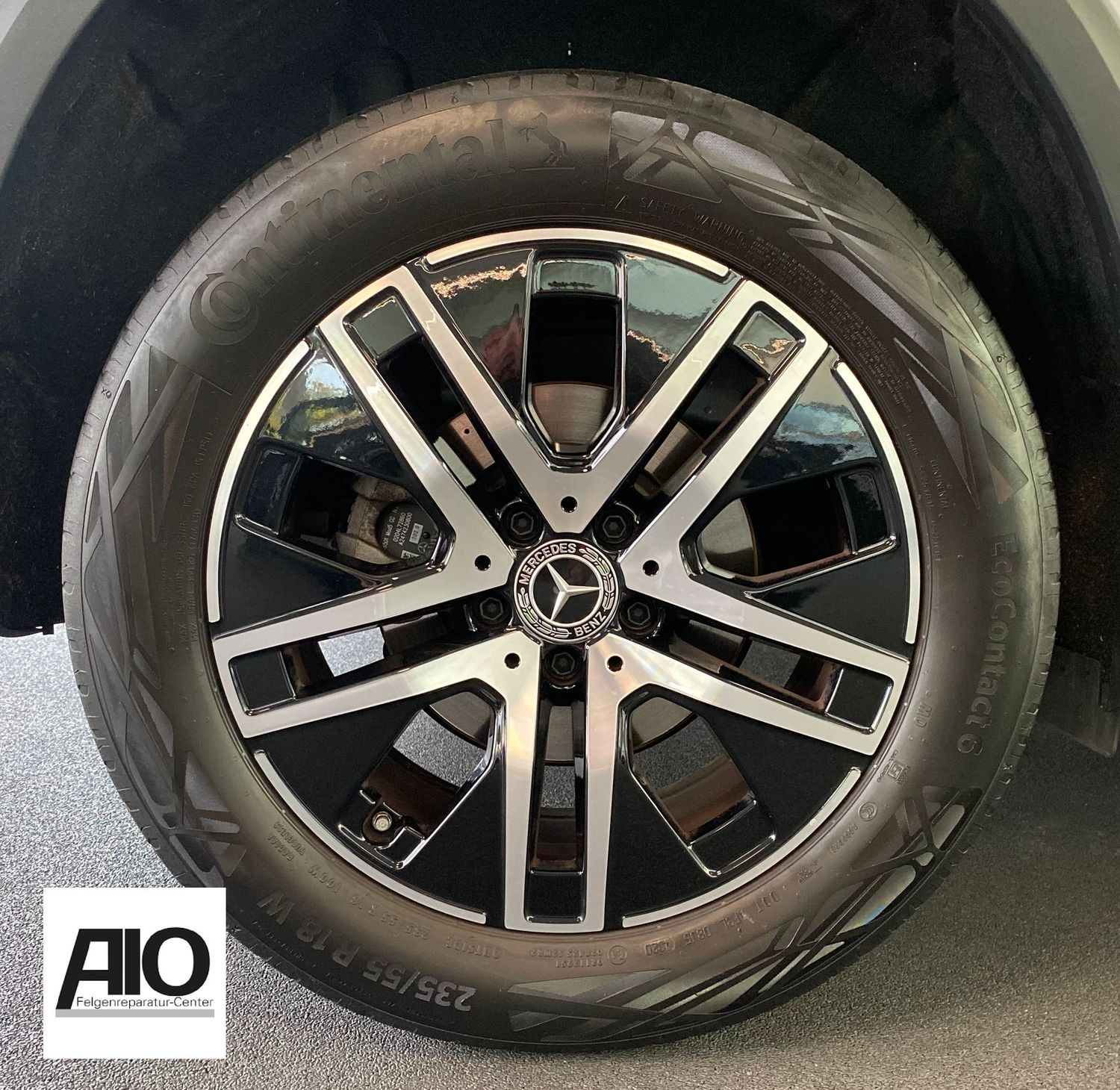 LF1 Original Mercedes Felge A2474012700 – 5-Doppelspeichen-Rad Schwarz HGG – GLA H247 / GLB X247