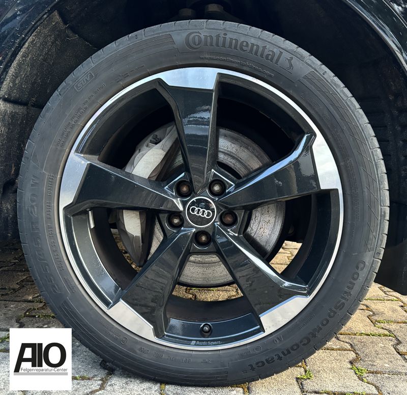 LF1 Original Audi Felge 80A601025AQ - 5-Arm-Turbinen Design Rotor schwarz - Q5/SQ5 Typ FY ab 2017 -  SUV