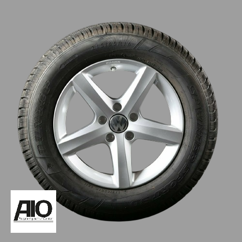 LF1 Original VW Felge 1K8073647 – Aspen 5-Speichen-Design Silber links – EOS 1F, Passat B7, Passat CC