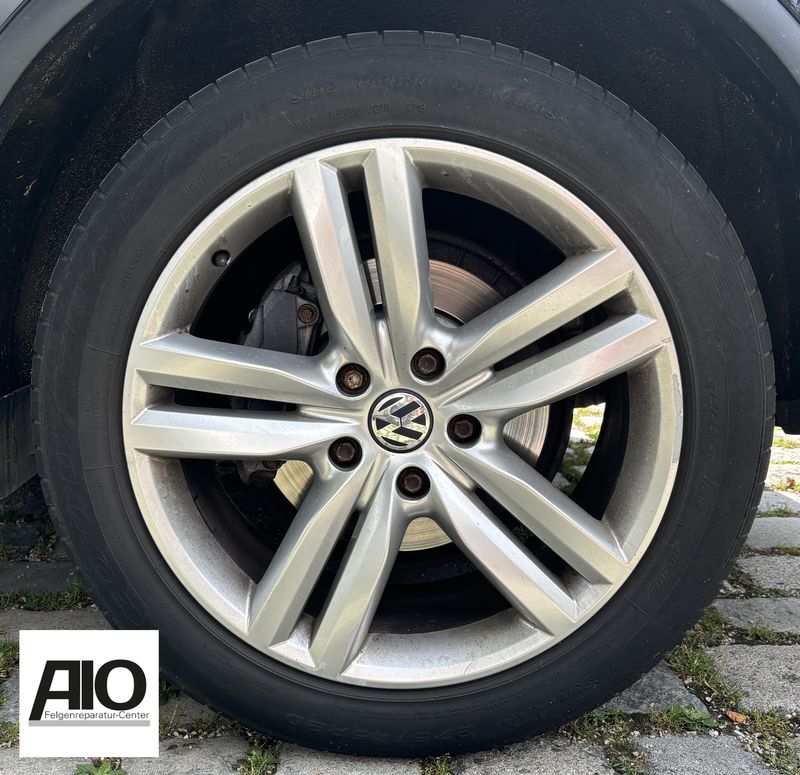 LF1 Original VW Felge 7P6601025E – Pikes Peak 5-Doppelspeiche Silber - Touareg 2