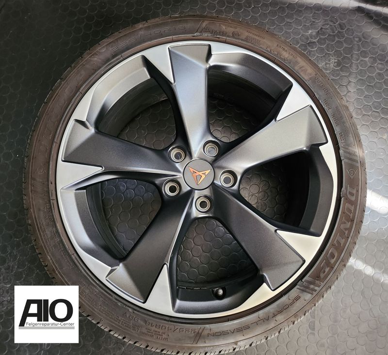 LF1 + LACK Original Cupra Alufelge 5FA601025H – 5-Speichen-Design Schwarz Met. HGG –  Cupra Leon Typ 5F