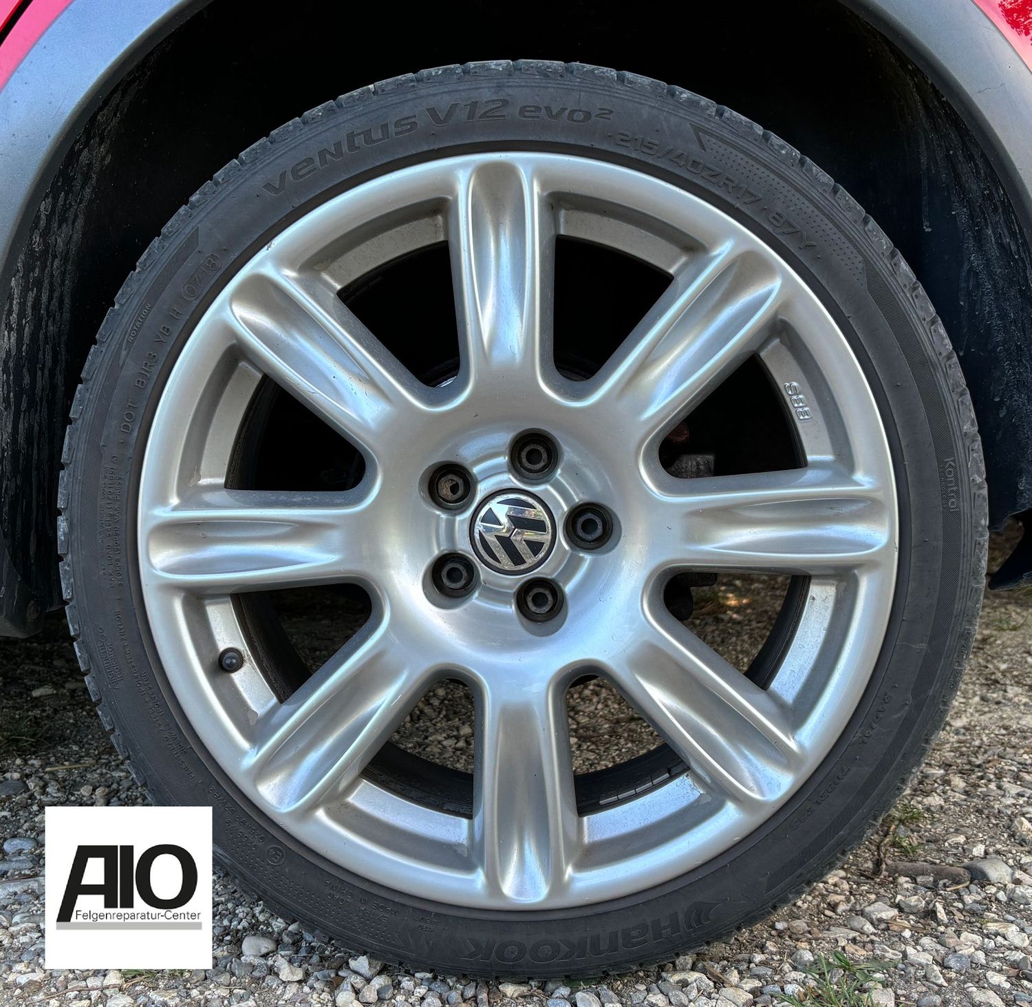 LF1 Original VW Felge 5M0601025 – 8-Speiche Silber BBS RW021 – Golf 5 + 6