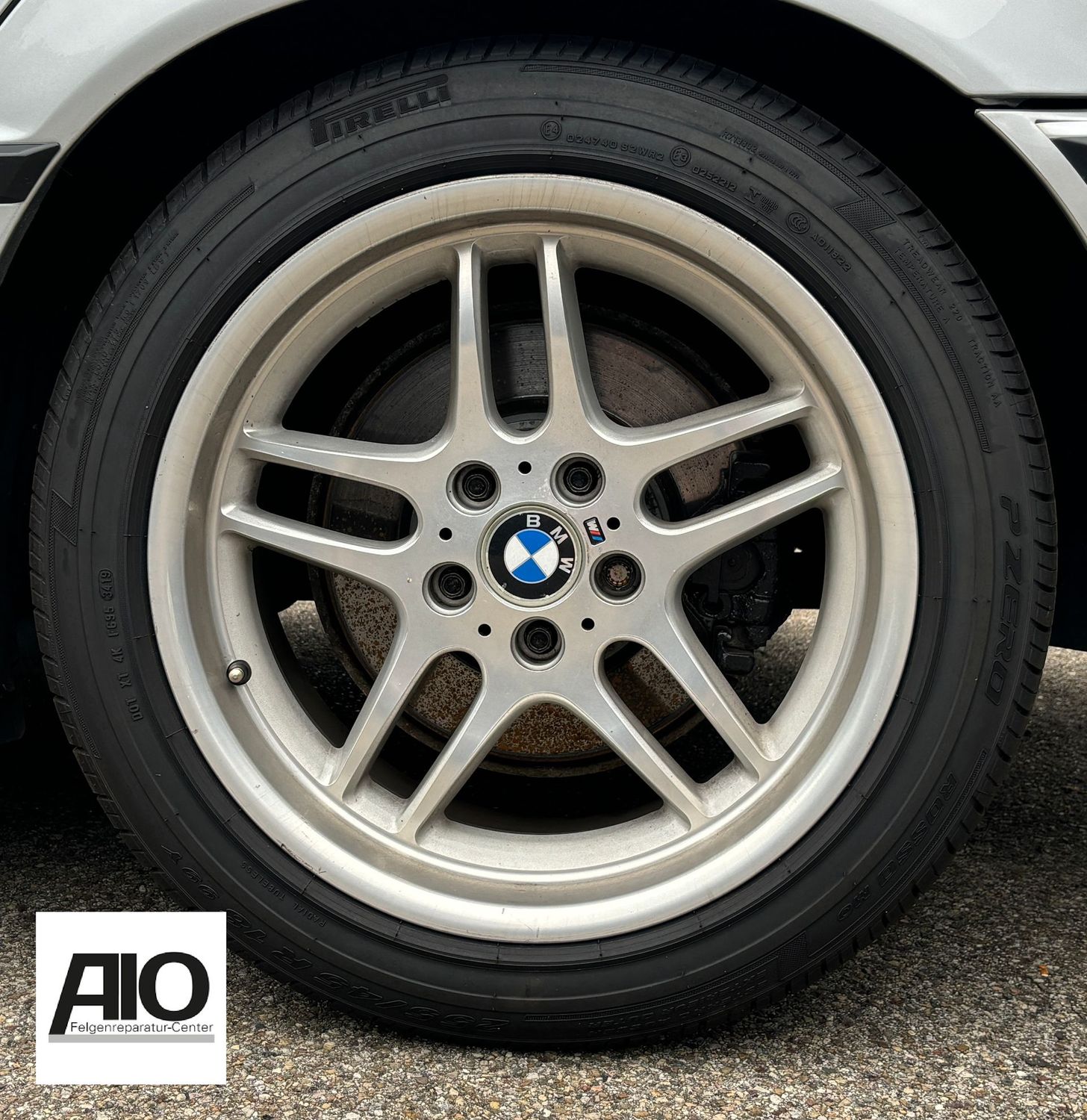LF1 Original BMW Felge 36112229730 - Classic Fuchs M Parallelspeiche 37 Silber VA - 7er Typ E38 / 8er Typ E31
