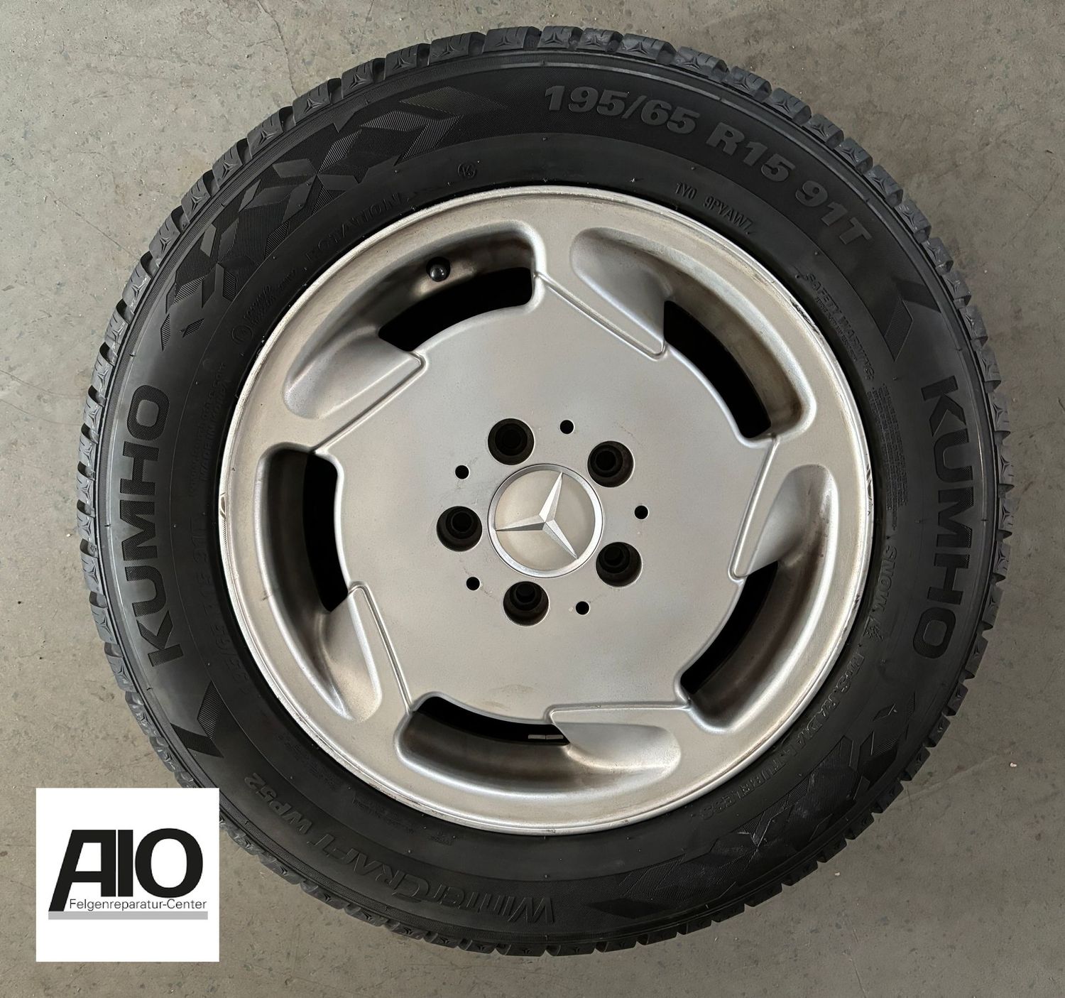 LF1 Original Mercedes Benz Felge A2024010602 –  5-Speiche Sport Silber –  W124 / W202