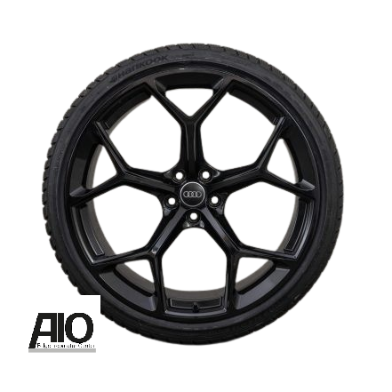 LF1 Original Audi Felge 4K0601025BM - Waben Design Schwarz Matt - RS6 + RS7 Typ C8 / 4K ab 2019 -
