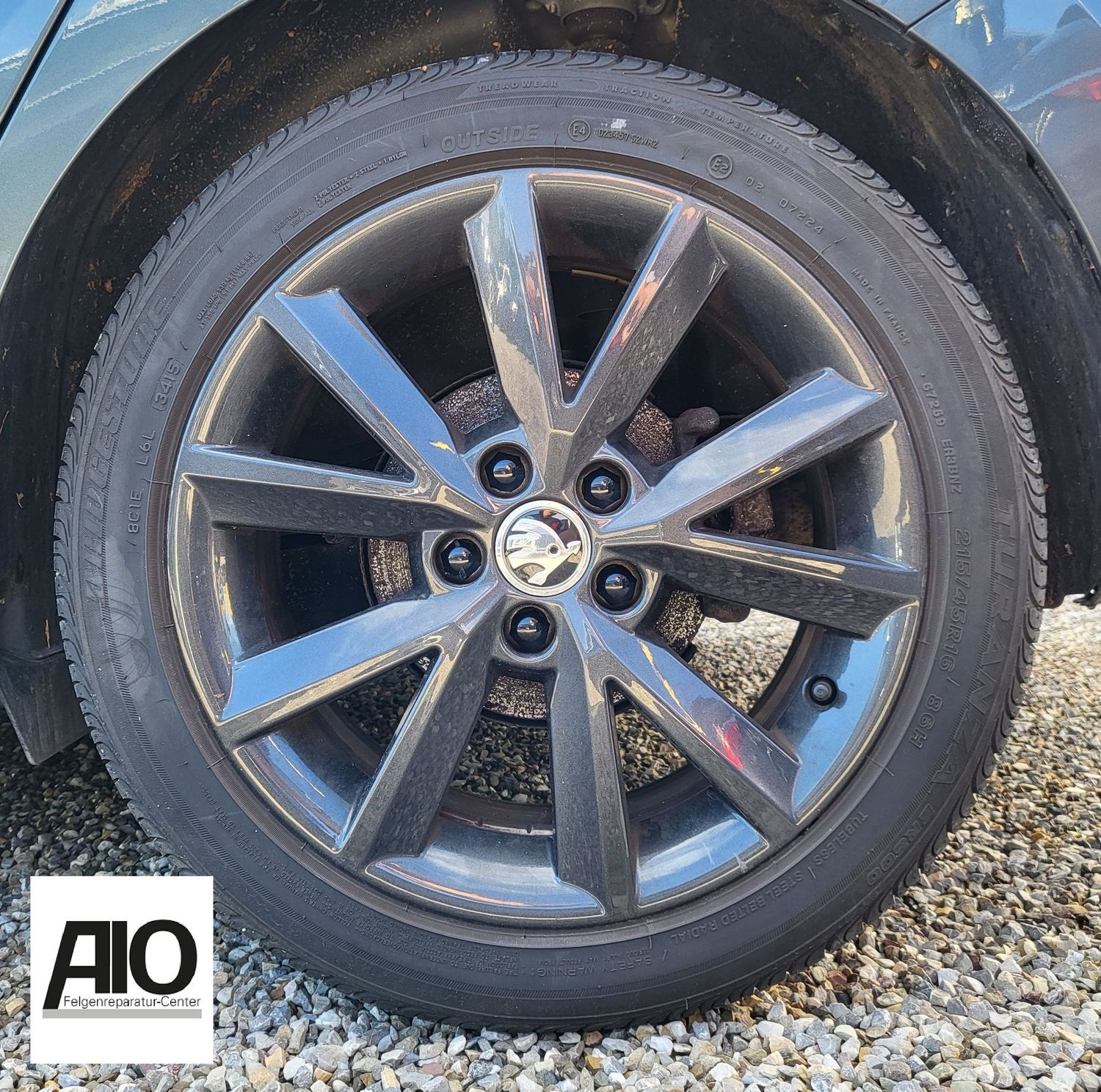 LF1 Original Skoda Alufelge 5JA071496 - Antia 5 V Speiche Dunkelgrau – Rapid, Fabia