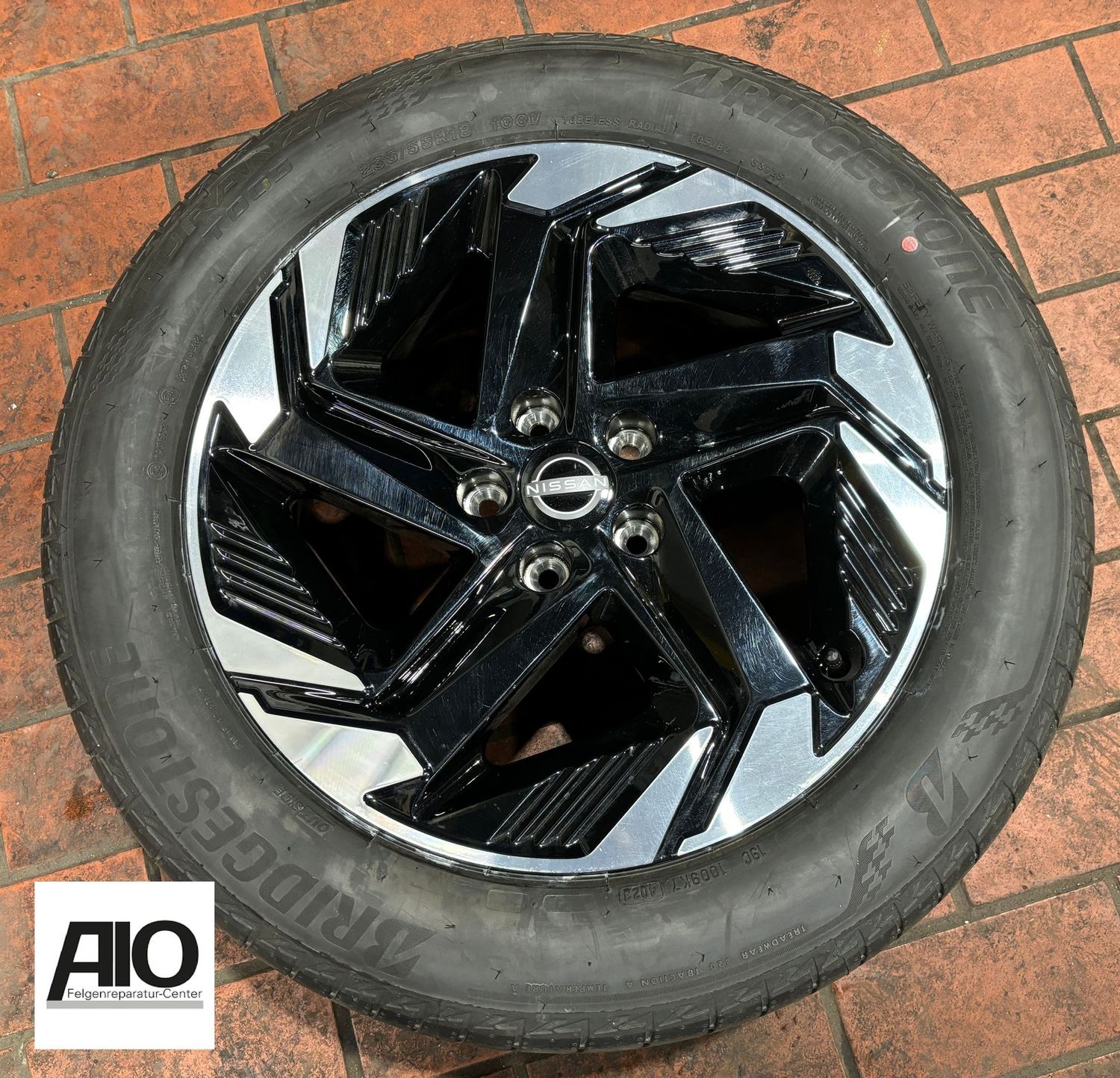 LF1 Original Felge Nissan R498759 - 5-Doppelspeiche-Dynamik-Design Schwarz HGG -  Qashqai Typ J12 ab 2024-