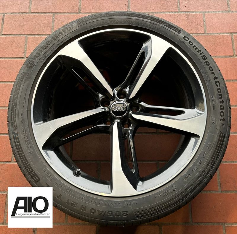 LF1 Original Audi Felge 4M0601025AA - 5-Arm Competition Design HGG Silber - Q7 Typ 4M ab 2015-