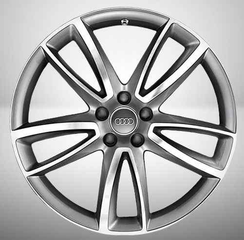 LF1 Original Audi Felge 4H0071490  - 5-Arm Parabol abgerundet HGG Grau - A7/S7 Typ 4G  +  A8/S8 Typ D4/4H