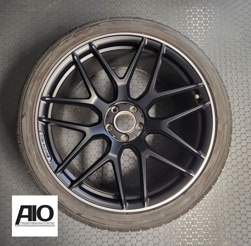 LF1 Original Mercedes Benz Felge A2904010800 – Kreuzspeichen-Rad Schwarz matt HGG Horn VA –  AMG GT 290