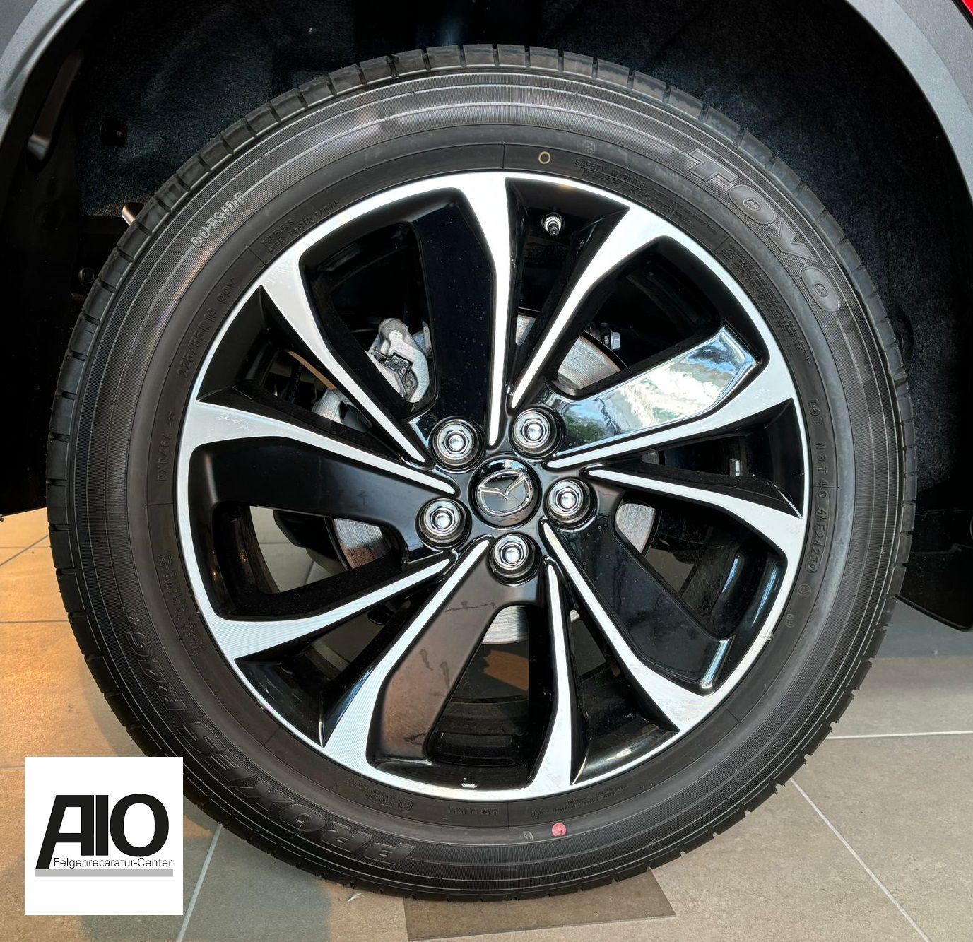 LF1 Original Mazda Felge K974025020  – 10-Speichen-Design Schwarz HGG – CX-5 Typ KF ab 2017-