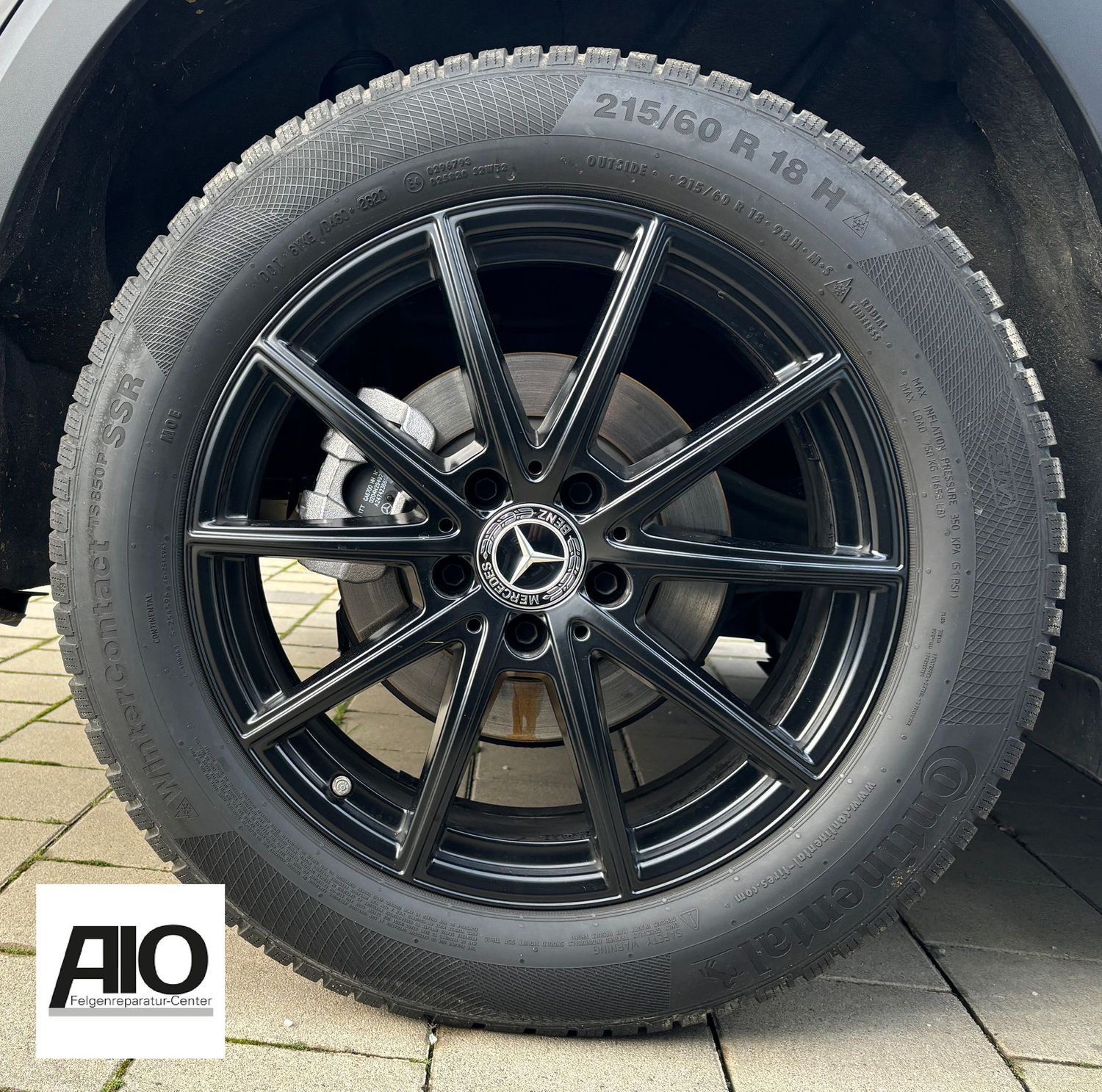 LF1 Original Mercedes Felge A2474012600 – V-Speiche Schwarz Matt – GLA H247 / GLB X247