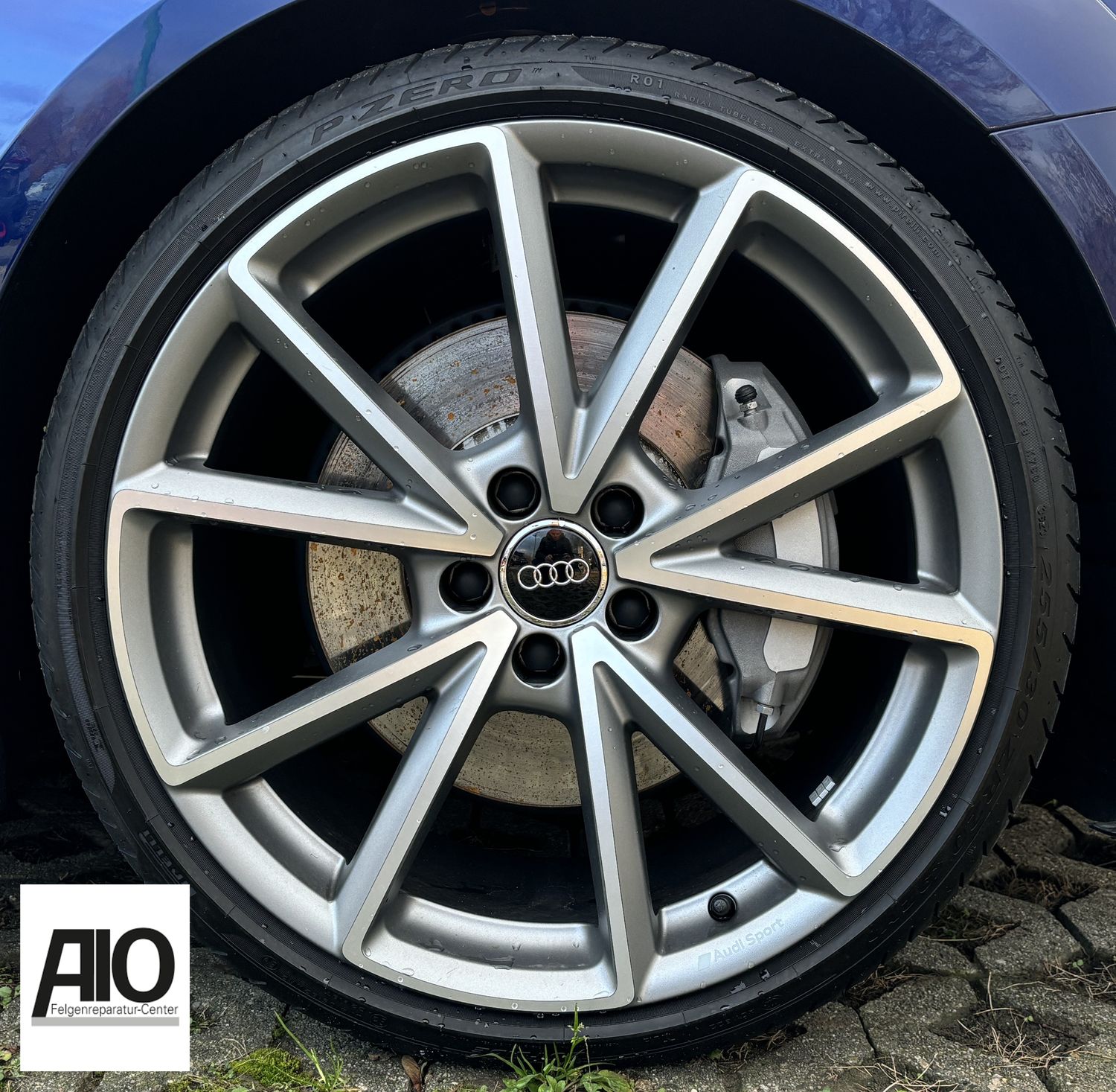 LF1 Original Audi Felge 8W0601025EA - 5-V-Speichen Design HGG Grau -  A4 Typ B9 8W 2015-