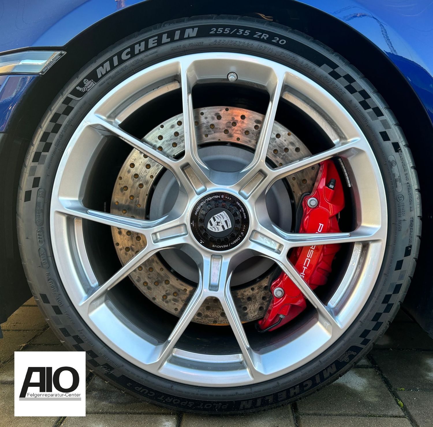LF1 + Lack Original Porsche Felge 9GT601025C - 5-Y-Speiche Silber HA -  911 GT3 Typ: 992