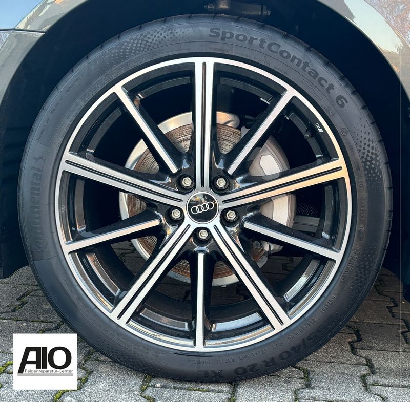 LF1 Original Audi Felge 4M0601025CC - 10 Speichen Stern Design HGG Schwarz - Q7 Typ 4M 2015-
