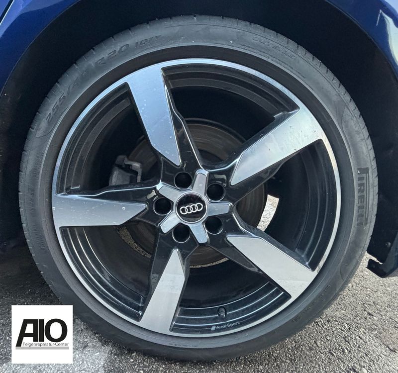 LF1 Original Audi Felge 4K0601025AD - 5 Speichen Design Polygon Schwarz - A6 Typ C8 4K ab 2018 -