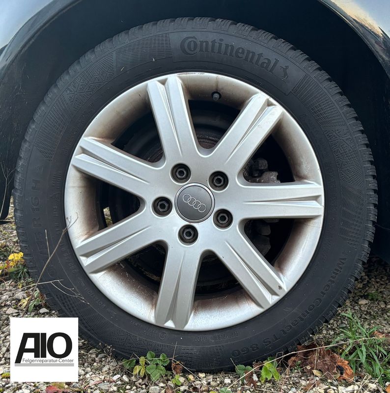 LF1 Original Audi Felge 4F0071496 - 7 Arm Design Silber - A4/S4 Typ B6 8E + A6 Typ C5/C6