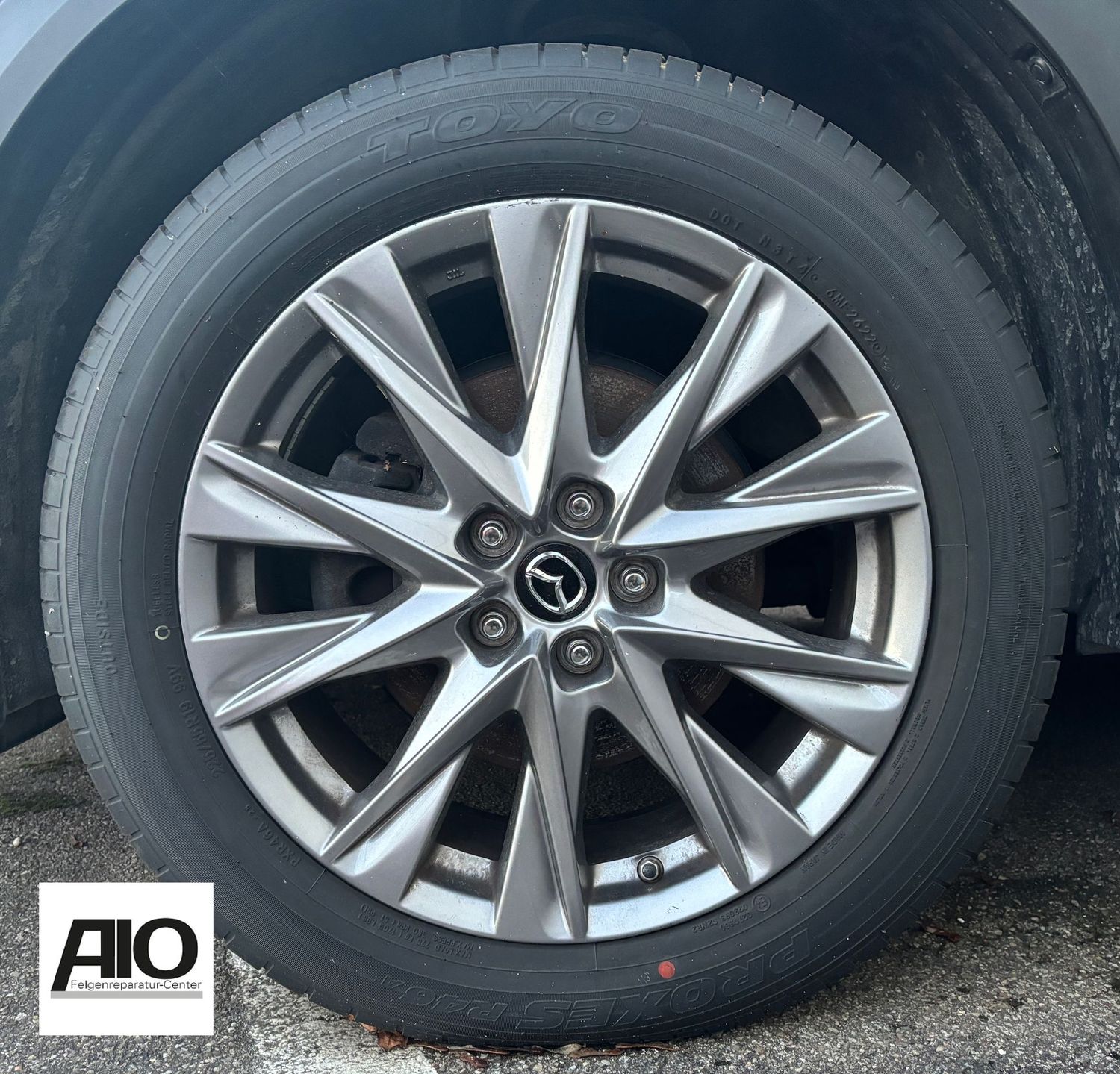 LF1 + LACK Original Mazda Felge 9965147090 – 10-Speichen-Design Grau/Silber – CX-5 Typ KF ab 2017-