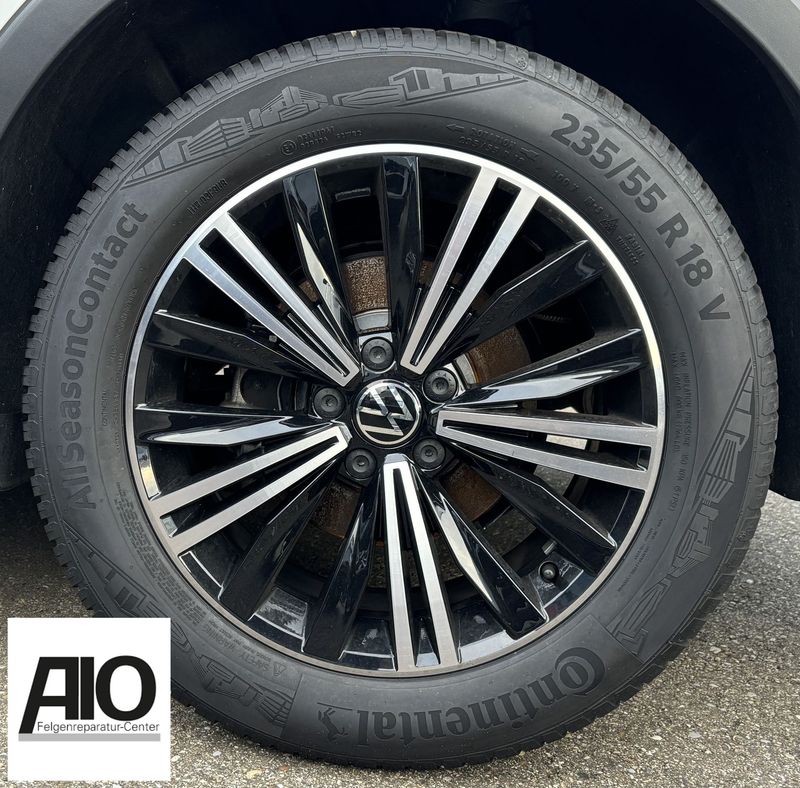 LF1 + LACK Original VW Felge 5NA601025C – NIZZA Vielspeichendesign Schwarz HGG – Tiguan II Typ AD1 , Tiguan Allspace