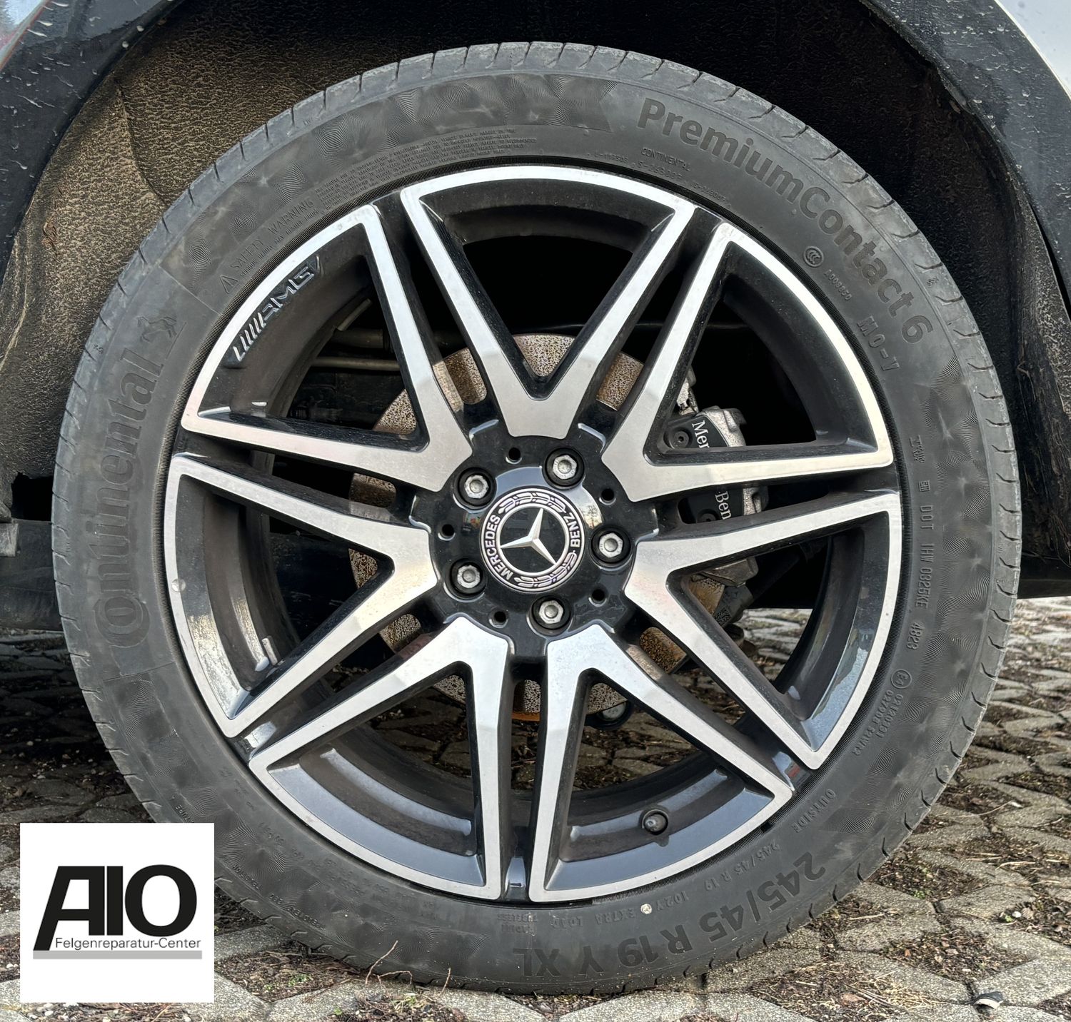LF1 Original Mercedes Benz Felge A4474014000 – 7-Doppelspeichen-Rad Schwarz HGG – V-Klasse / Vito 447