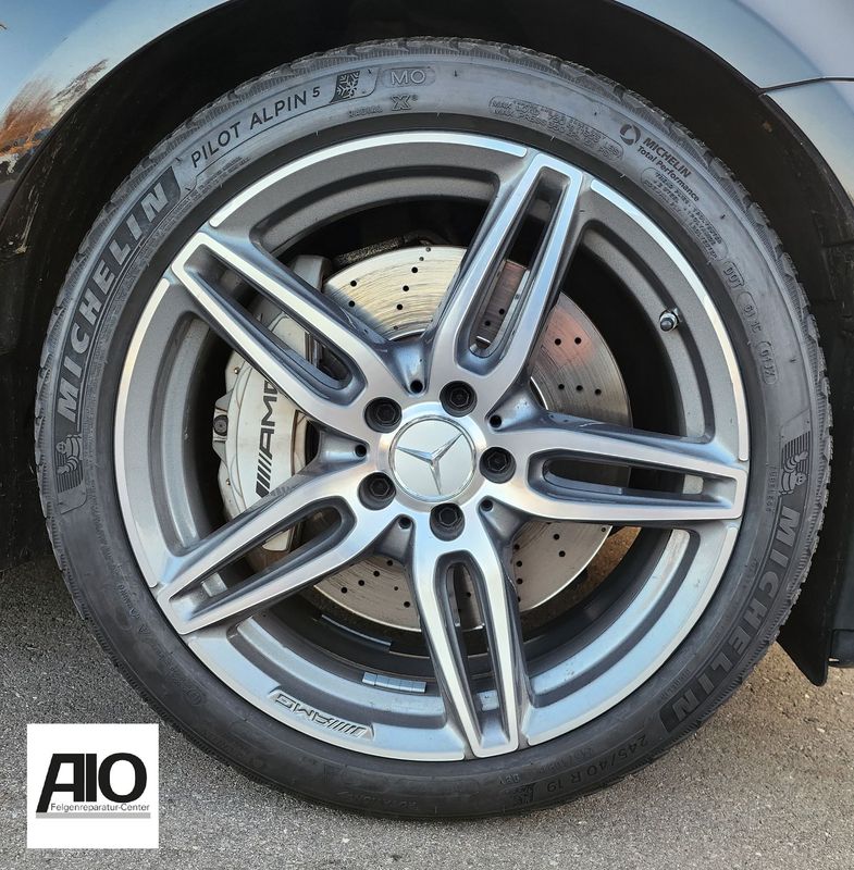 LF1 Original Mercedes Benz Felge A2134013800 – AMG 5 Doppelspeichen Rad Grau HGG VA – E-Klasse AMG 213