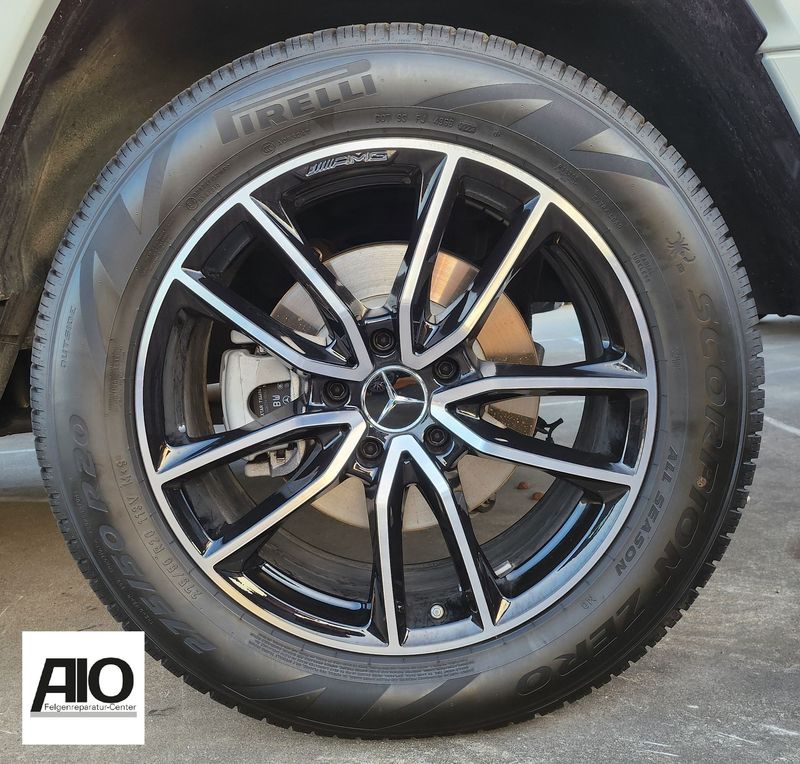 LF1 Original Mercedes Benz Felge A4634013900 – 5-Doppelspeichen-Rad Schwarz HGG – G-Klasse Typ W463A
