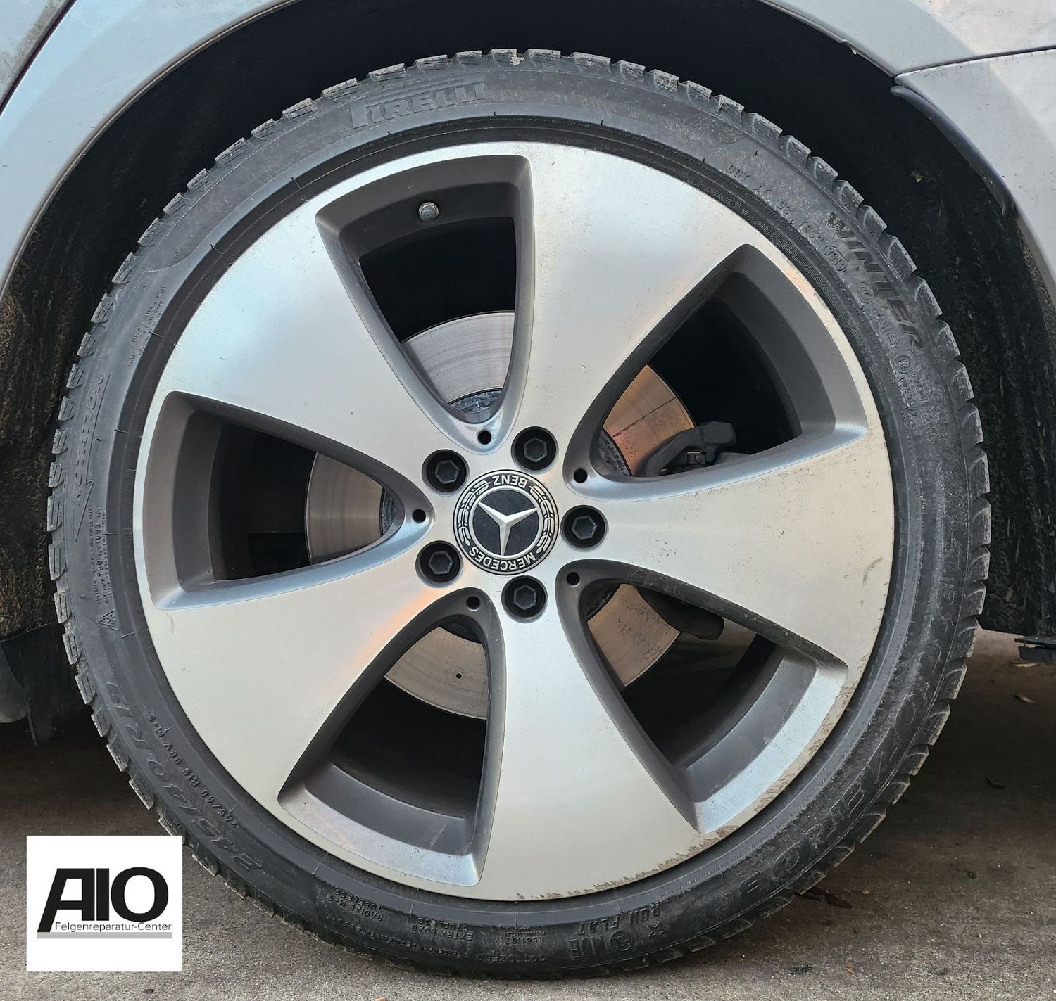 LF1 Original Mercedes Benz Felge A2134011700 – 5-Speichen-Rad Grau HGG – E-Klasse W213 / S213