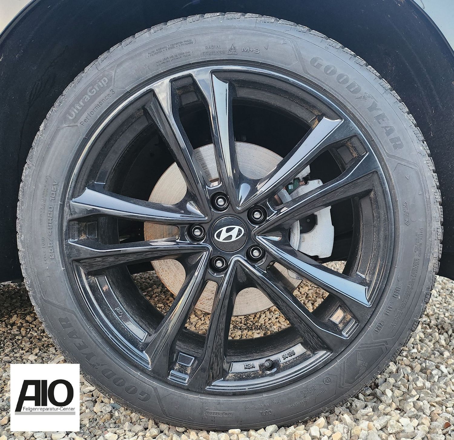 LF1 Original Hyundai Felge  KBA 53968 -   5-Doppelspeichen-Design Schwarz - Tucson NX4