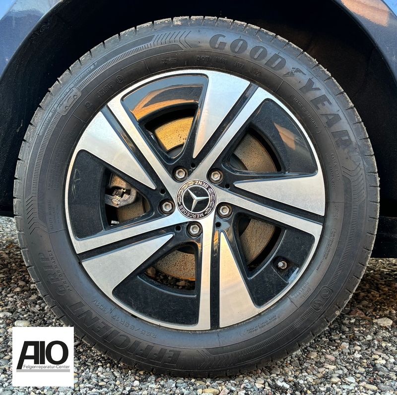 LF1 Original Mercedes Benz Felge A4474017700 – 5-Speichen-Rad Schwarz HGG – V-Klasse / Vito 447