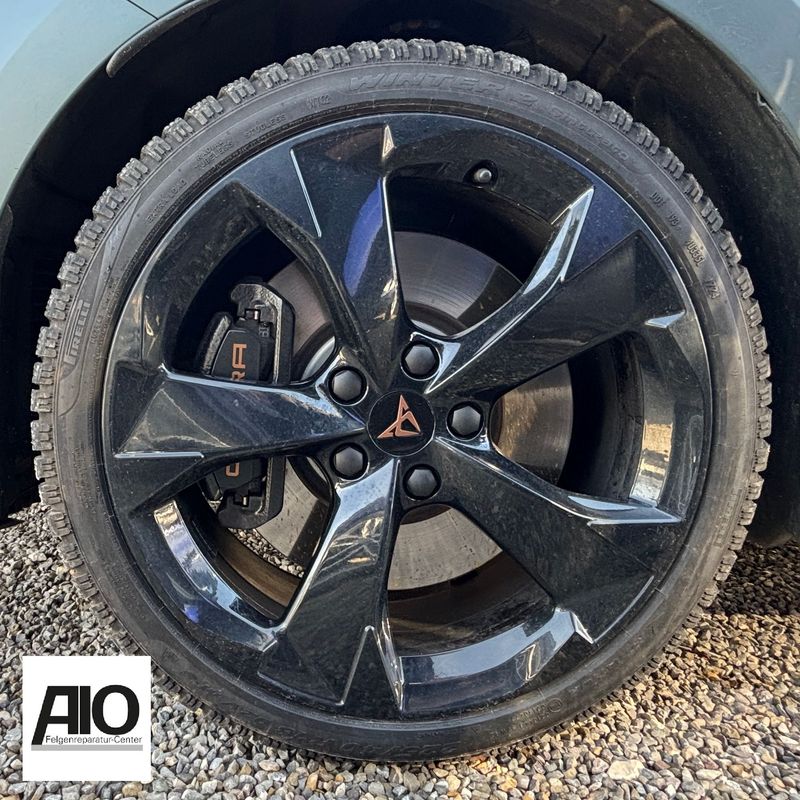 LF1 + LACK Original Cupra Alufelge 5FA601025H – 5-Speichen-Design Schwarz glanz –  Cupra Leon Typ 5F
