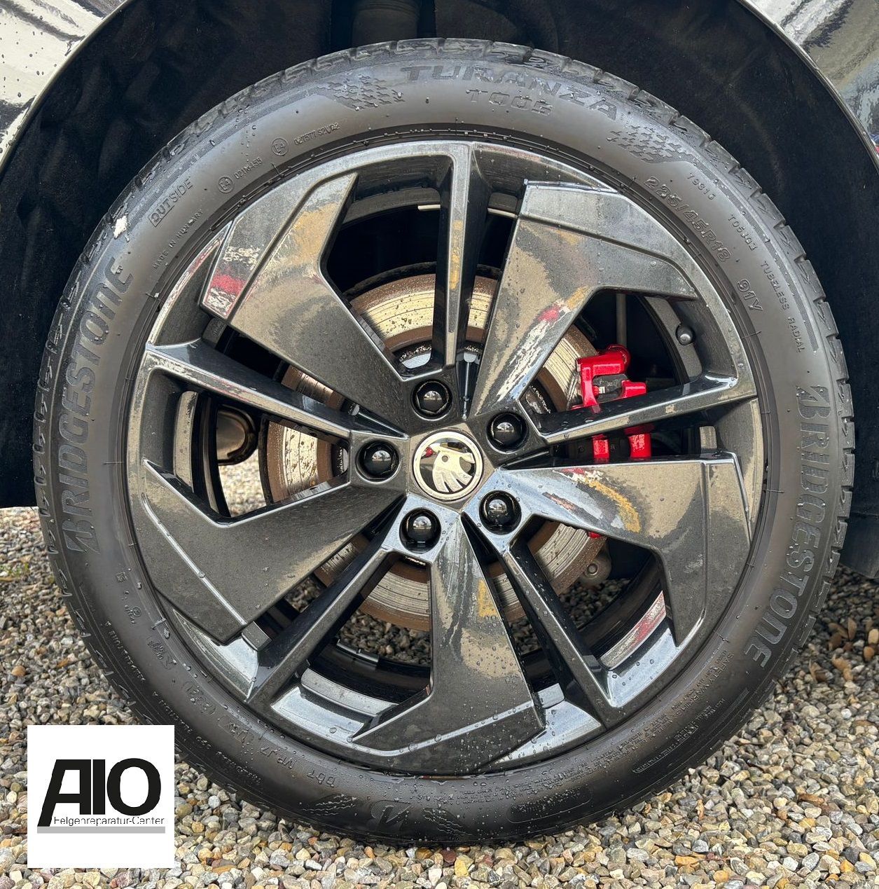 LF1 Original Skoda Alufelge 5E3071498 – Comet Turbinendesign Dunkelgrau HGG – Octavia IV