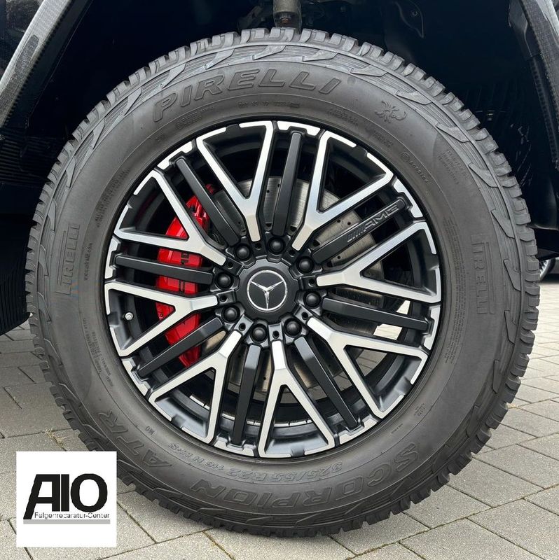 LF1 Original Mercedes Benz Felge A4634014000 – 8-Y-Speichen Rad Schwarz Matt HGG – G-Klasse Typ W463 1990-2017