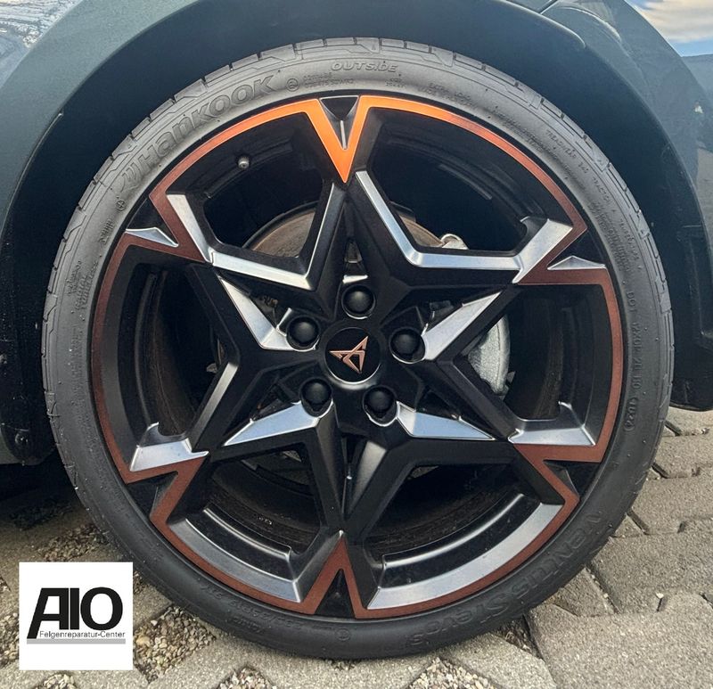 LF1 Original Cupra Alufelge 5FA601025AE – 6-Sternspeichen-Design Schwarz Matt –  Cupra Leon Typ 5F