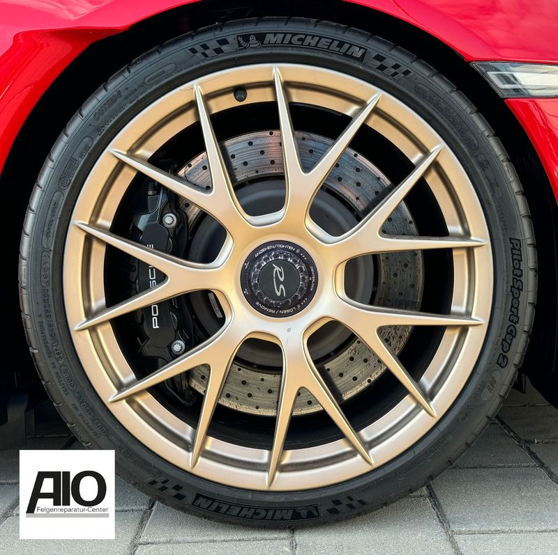 LF1 Original Porsche Felge  99136216884 - Magnesium Y-Speiche Gold Matt HA - 991 Typ 991.2 GT2 / GT3