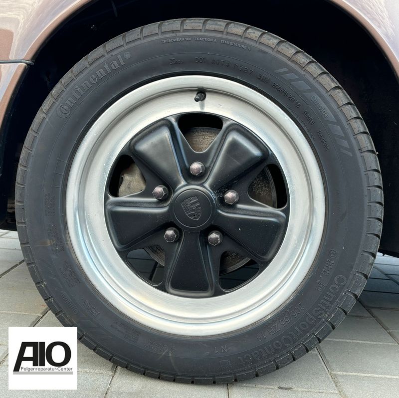 LF1 Original Porsche Felge 951362117  - Fuchs Felgen Schwarz Matt  - Porsche 944 Baujahr 1981–1991