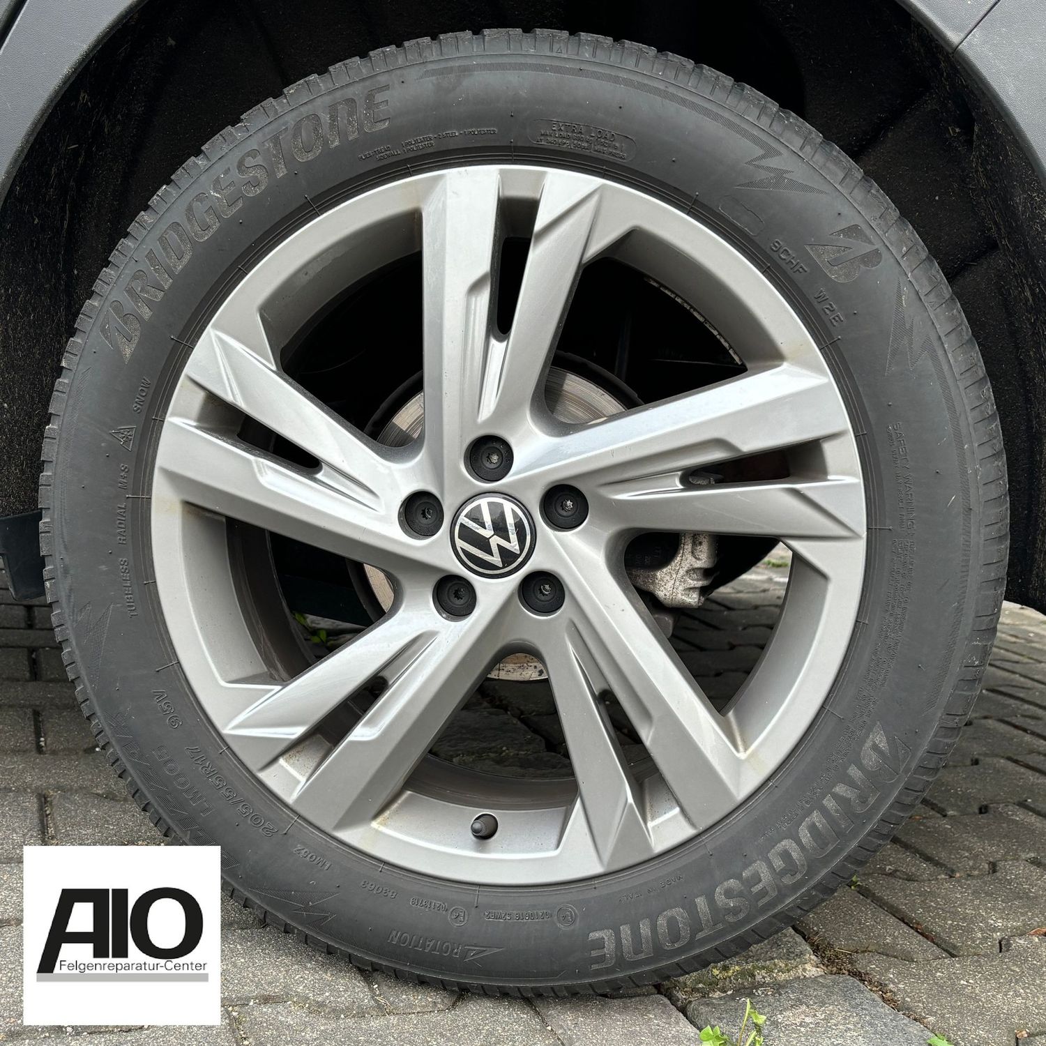 LF1 + LACK Original VW Felge 5H0071497A – VALENCIA 5-Doppelspeichen Design Grau –  Golf 8 Typ CD 2019 -