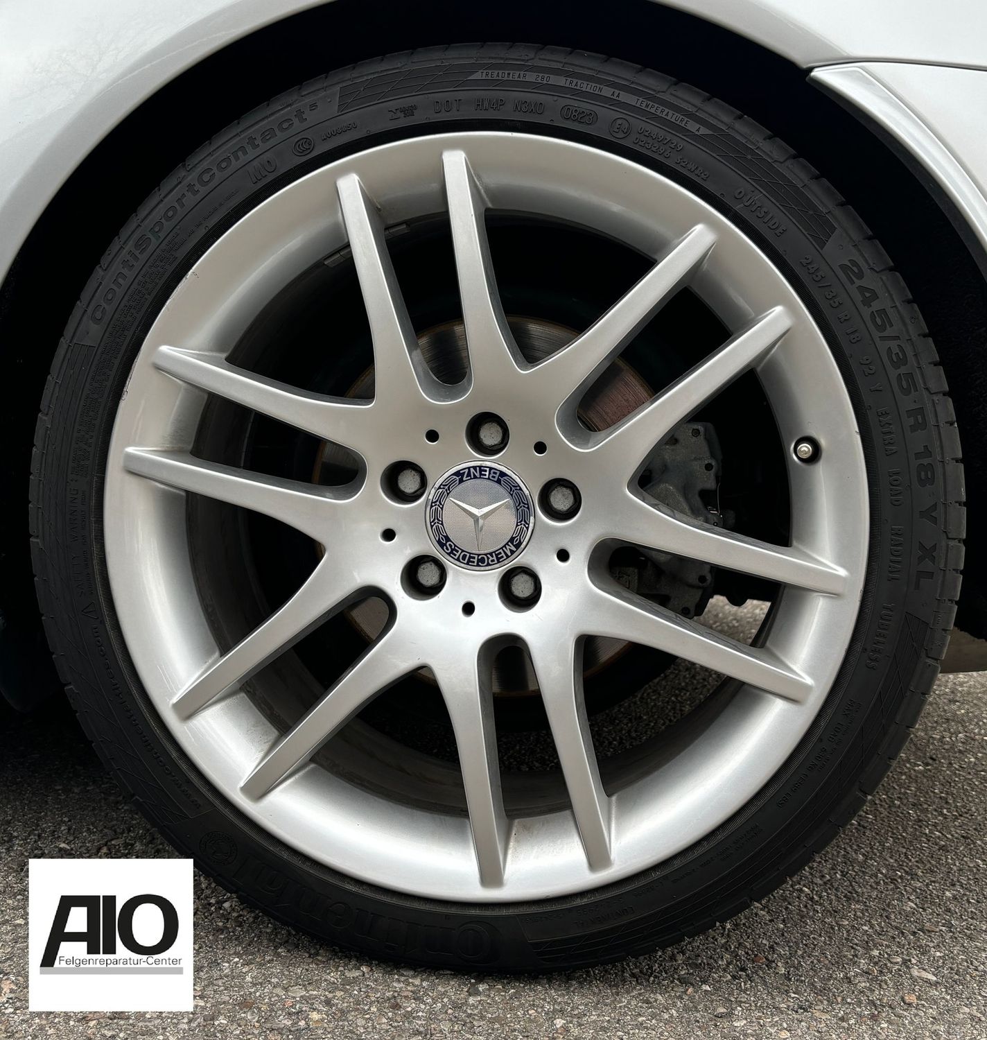 LF1 Original Mercedes Benz Felge A1714012802 – 6-Doppelspeichen-Rad Silber VA – SLK-Klasse R171 / CLK-Klasse A209 C209