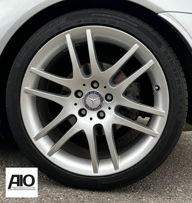 LF1 Original Mercedes Benz Felge A1714012802 – 6-Doppelspeichen-Rad Silber VA – SLK-Klasse R171 / CLK-Klasse A209 C209