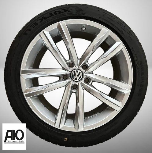 LF1 + LACK Original VW Felge 3G0601025H – DARTFORD 5 – Doppelspeichen Design Hellgrau – Passat B8
