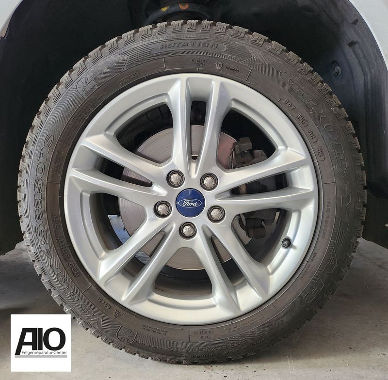 LF1 + LACK Original Ford Felge DS7C-1007-S2A - 5-Doppelspeiche Silber - Mondeo 5 von 2014 - 2018