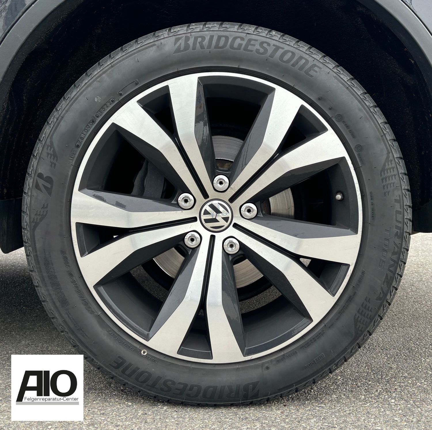 LF1 Original VW Felge 7P6601025M – TARRAGONA Doppelspeichen-V-Design Grau HGG - Touareg 2