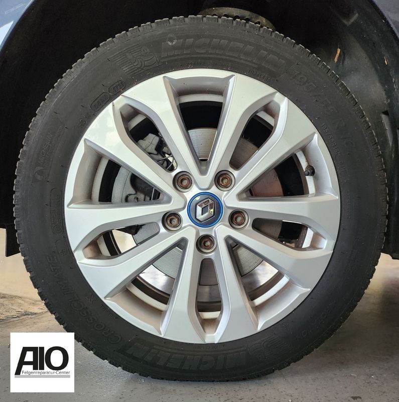 LF1 + LACK Original Renault Felge 403005287R - 5-Doppelspeiche Silber - ZOE